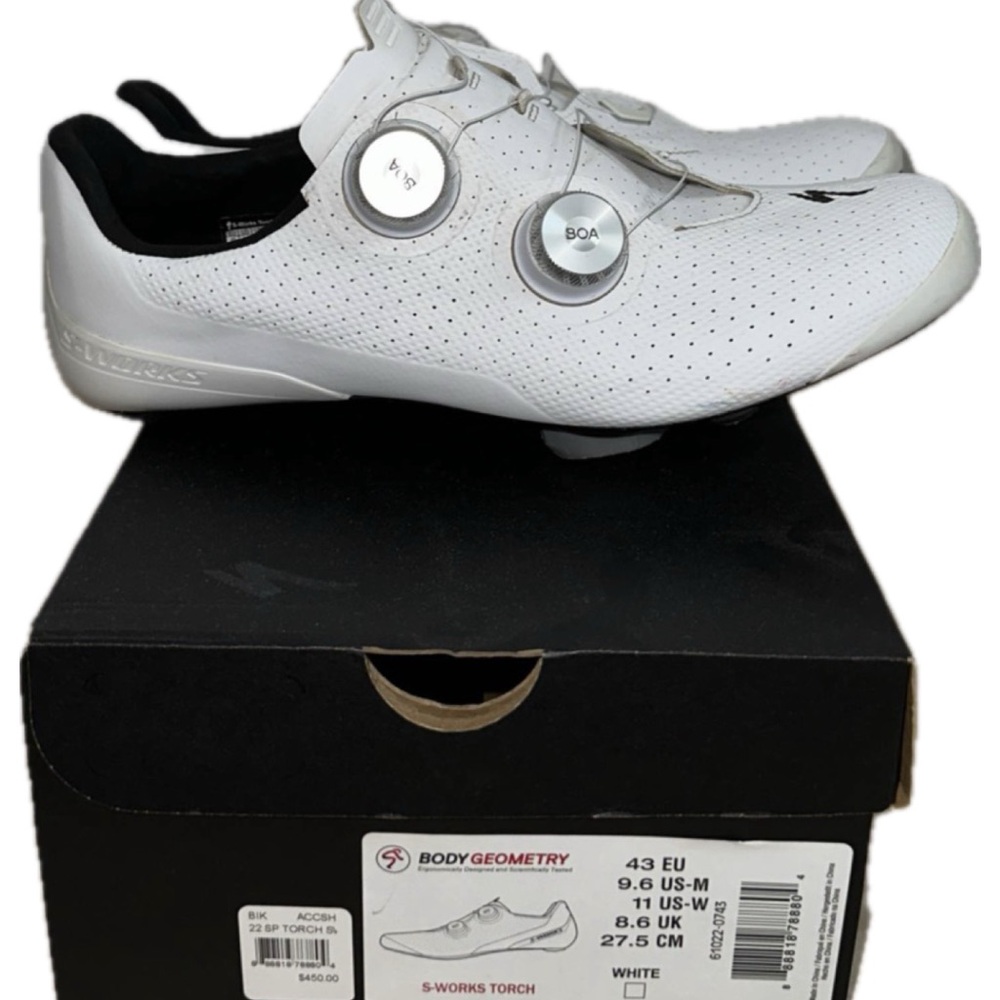 Specialized White Cycling Shoes